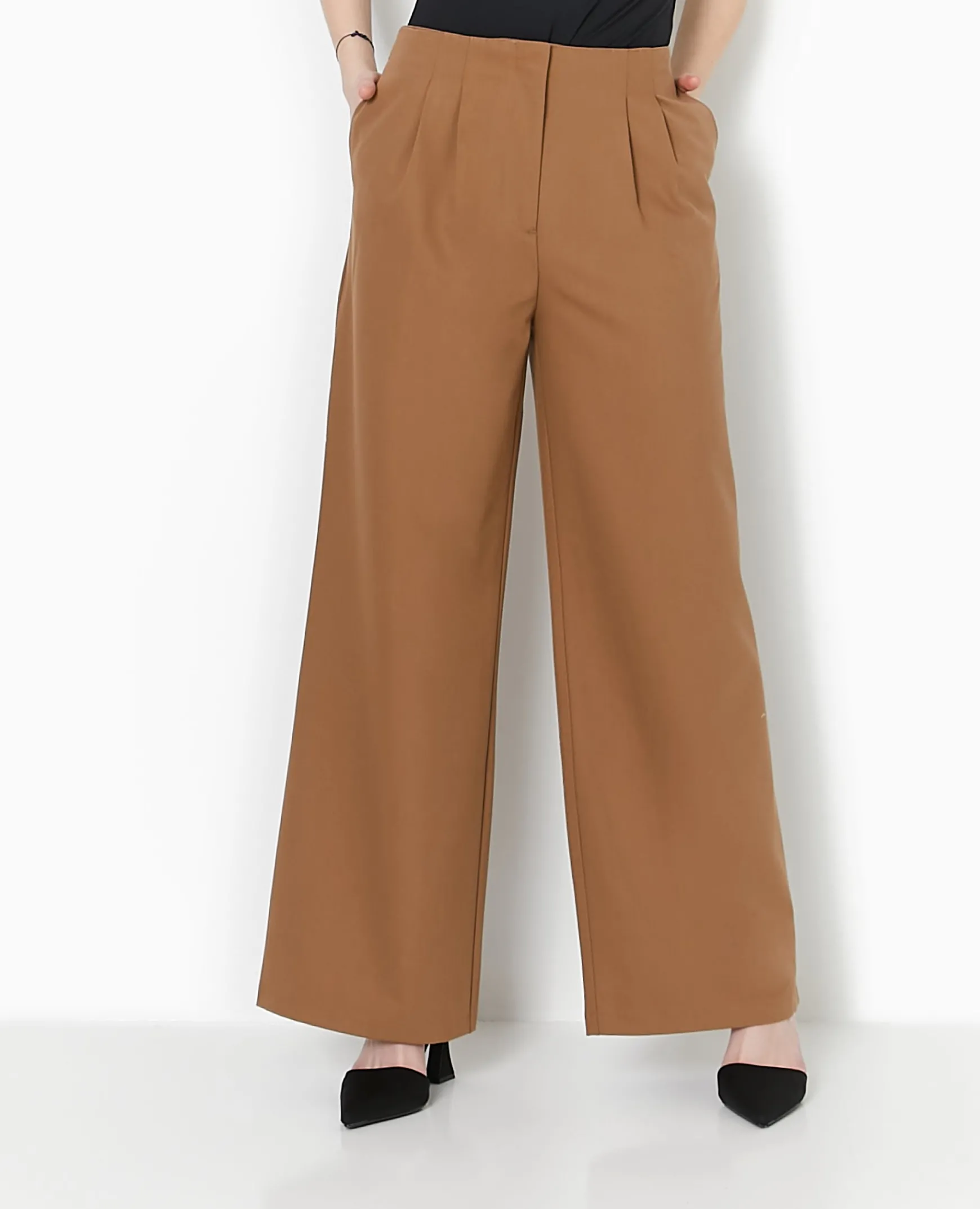 Pimkie Ensembles|Pantalon^Pantalon Large Avec Pinces - Marron