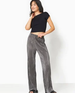 Pimkie Pantalon^Pantalon Large En Tissu Plissé Et Satiné -