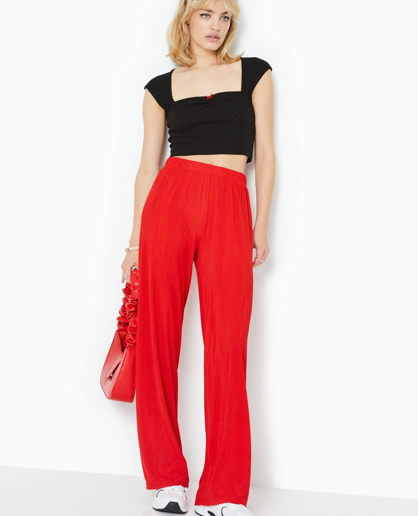 Pimkie Pantalon^Pantalon Palazzo En Maille Texturée Effet Rayé -