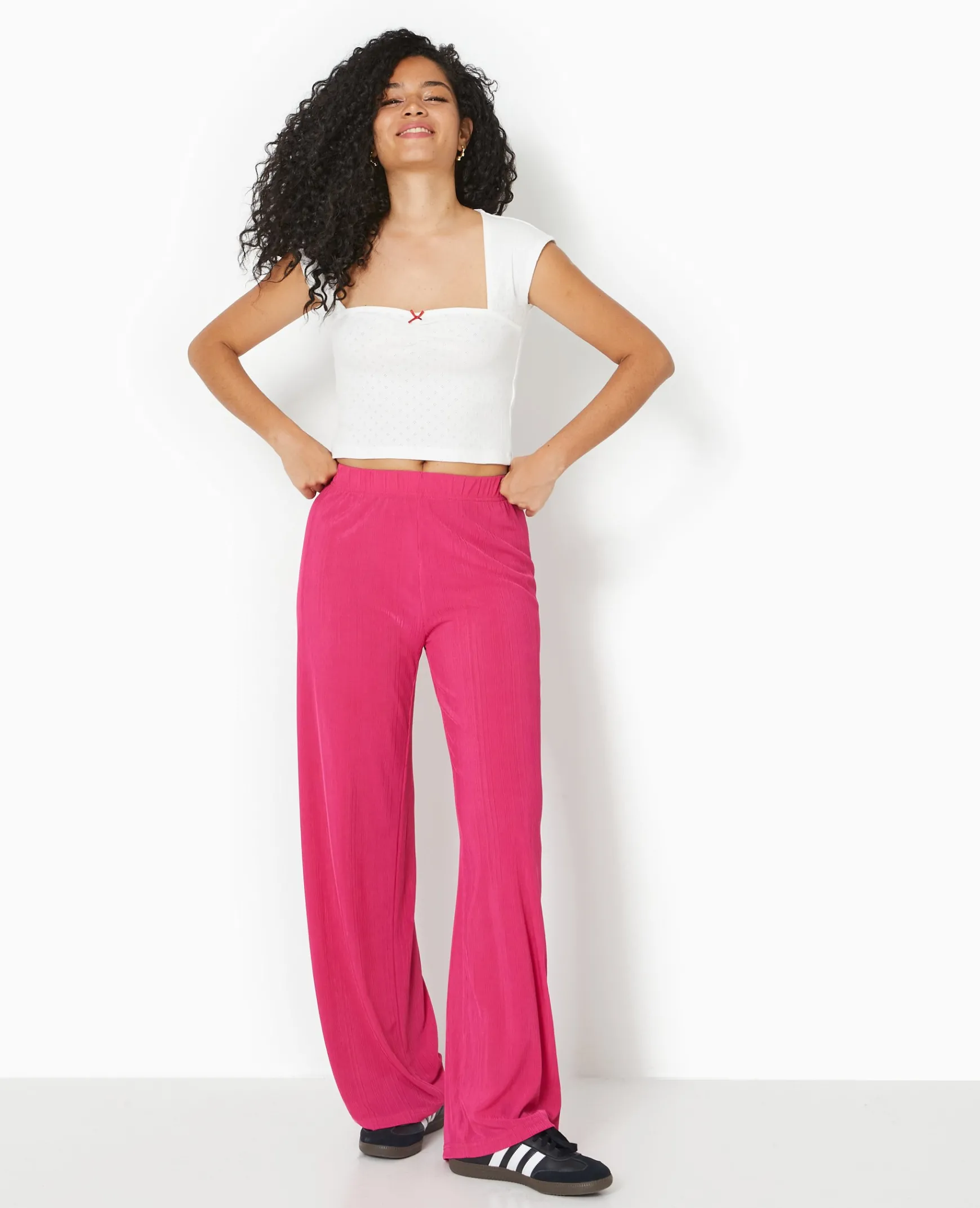 Pimkie Pantalon^Pantalon Palazzo En Maille Texturée Affet Rayé -