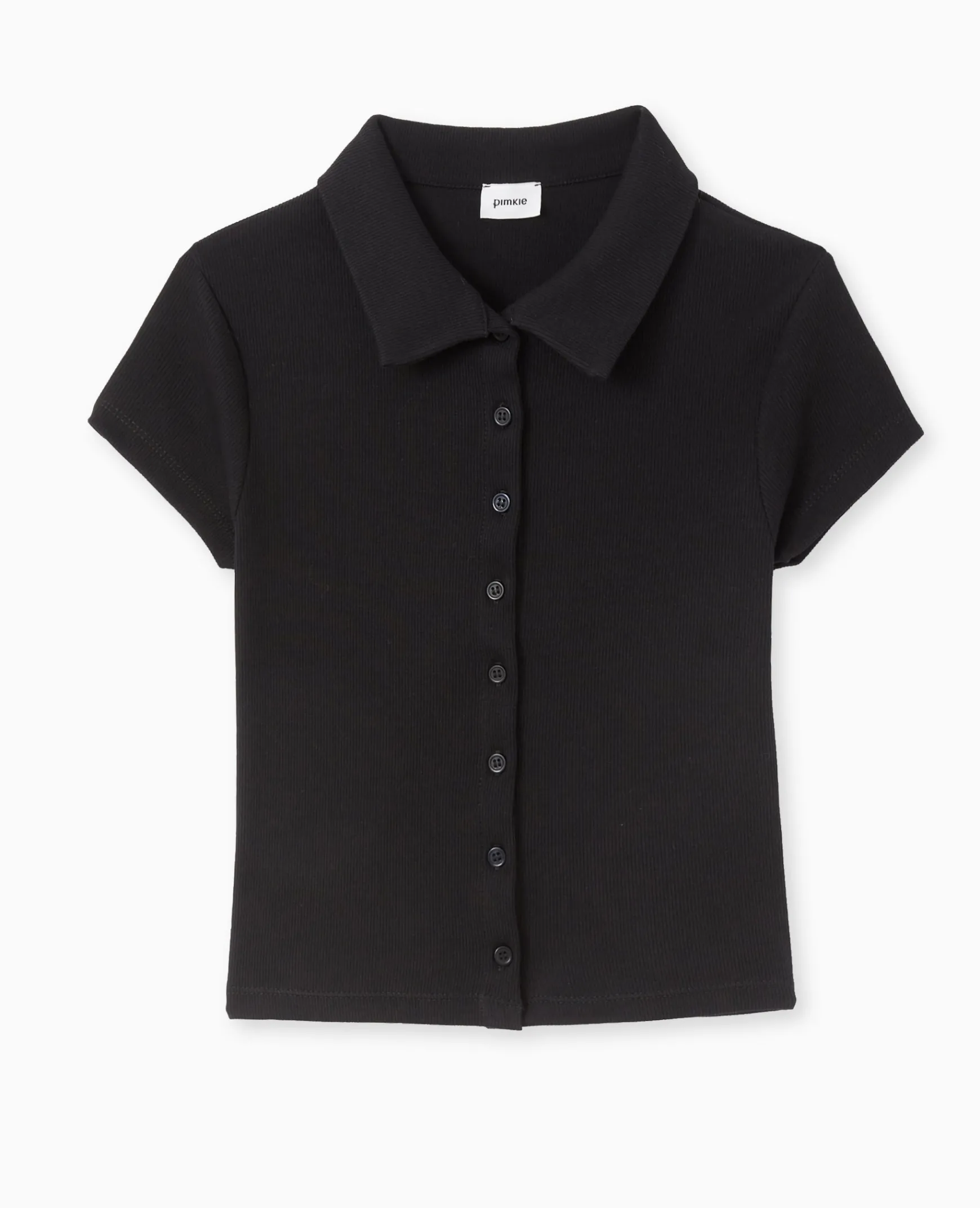Pimkie T-Shirt Et Top^Polo Court Boutonnée En Maille Côtelée -