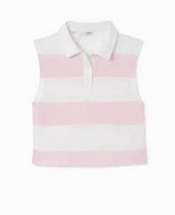 Pimkie T-Shirt Et Top^Polo Court Sans Manches Rayé -