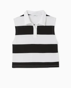 Pimkie T-Shirt Et Top^Polo Court Sans Manches Rayé -