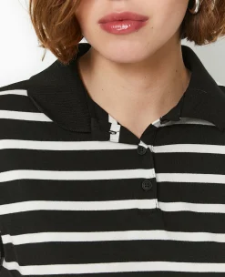 Pimkie Toute La Collection|T-Shirt Et Top^Polo Rayé Avec Base élastiquée -