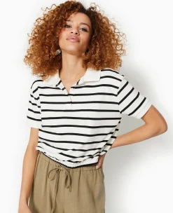 Pimkie T-Shirt Et Top^Polo Rayé Avec Base élastiquée -