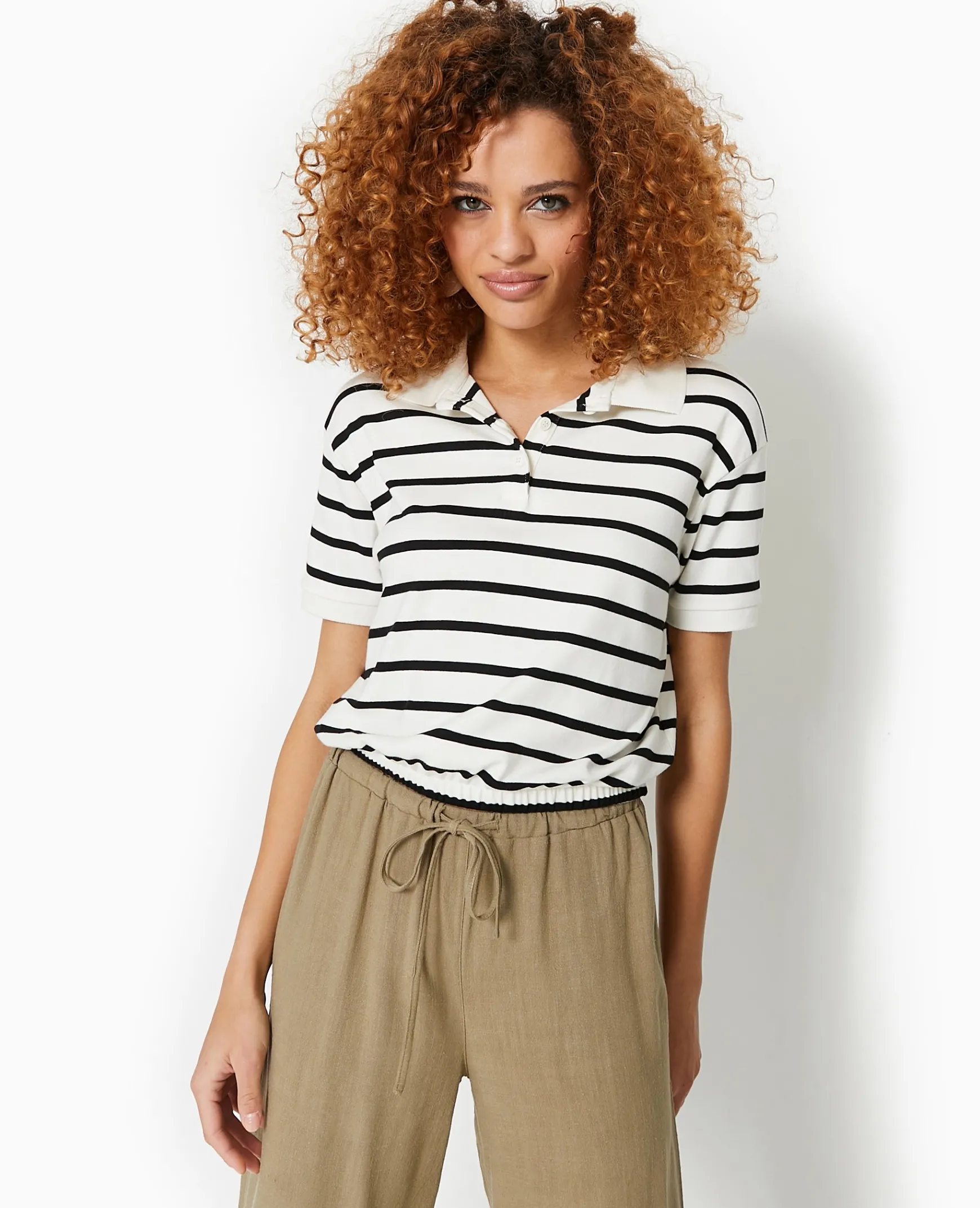 Pimkie T-Shirt Et Top^Polo Rayé Avec Base élastiquée -