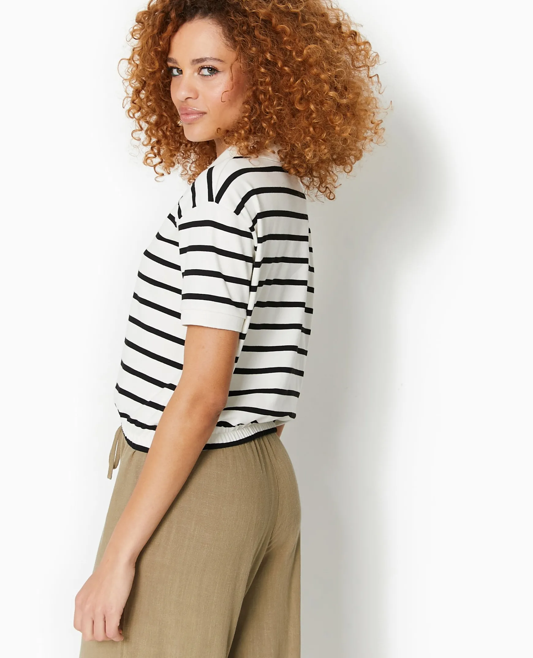 Pimkie T-Shirt Et Top^Polo Rayé Avec Base élastiquée -