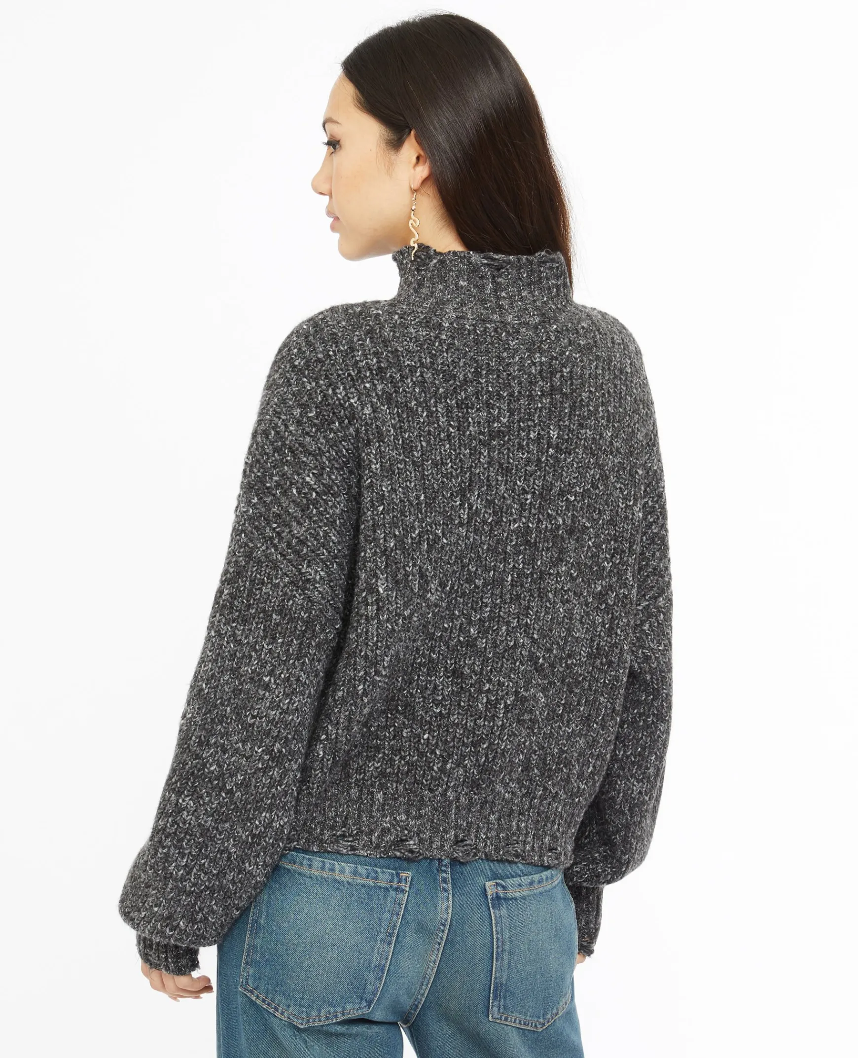 Pimkie Pull Et Gilet^Pull Col Montant Avec Détails Destroy -