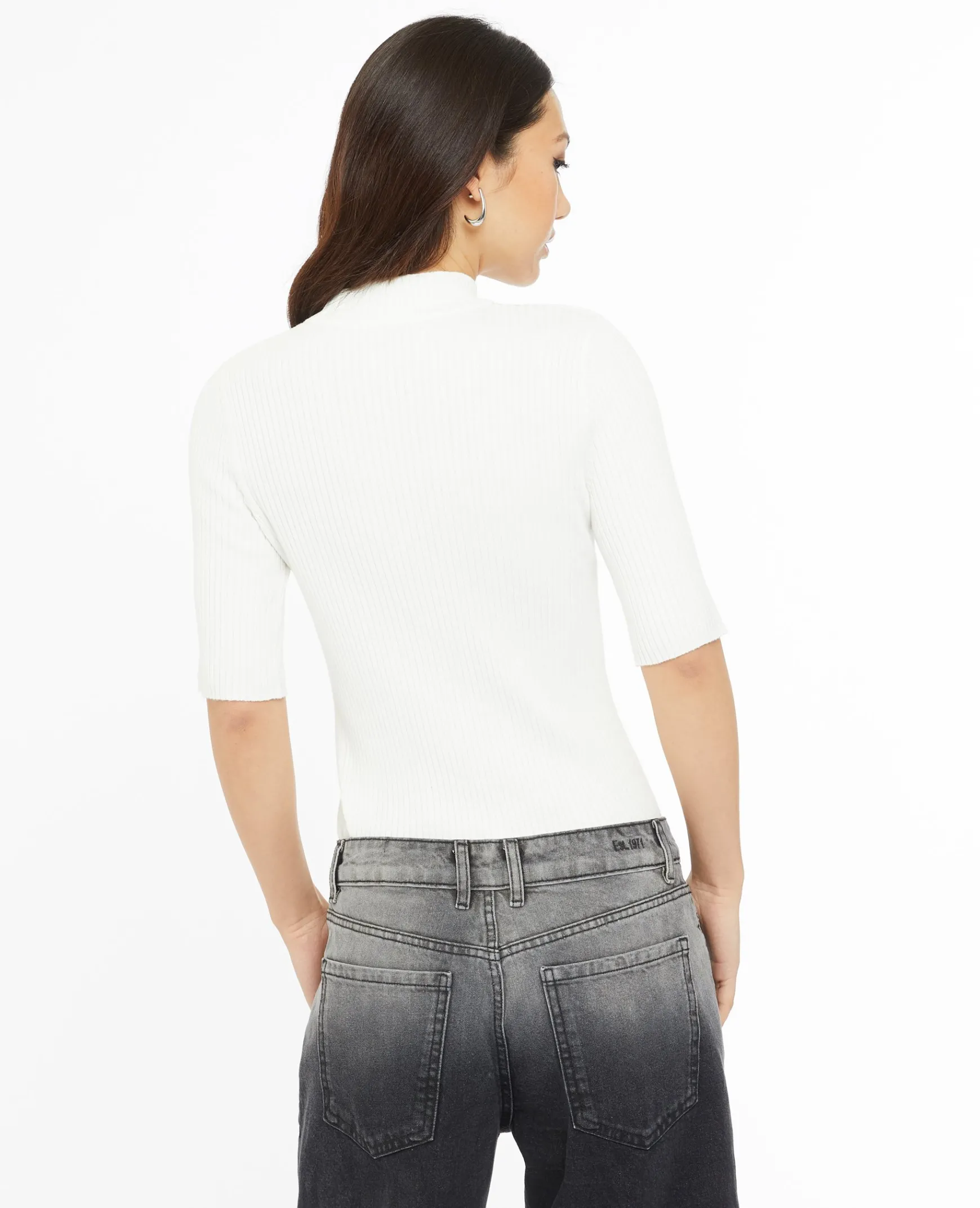 Pimkie Pull Et Gilet^Pull Col Montant Manches Courtes -