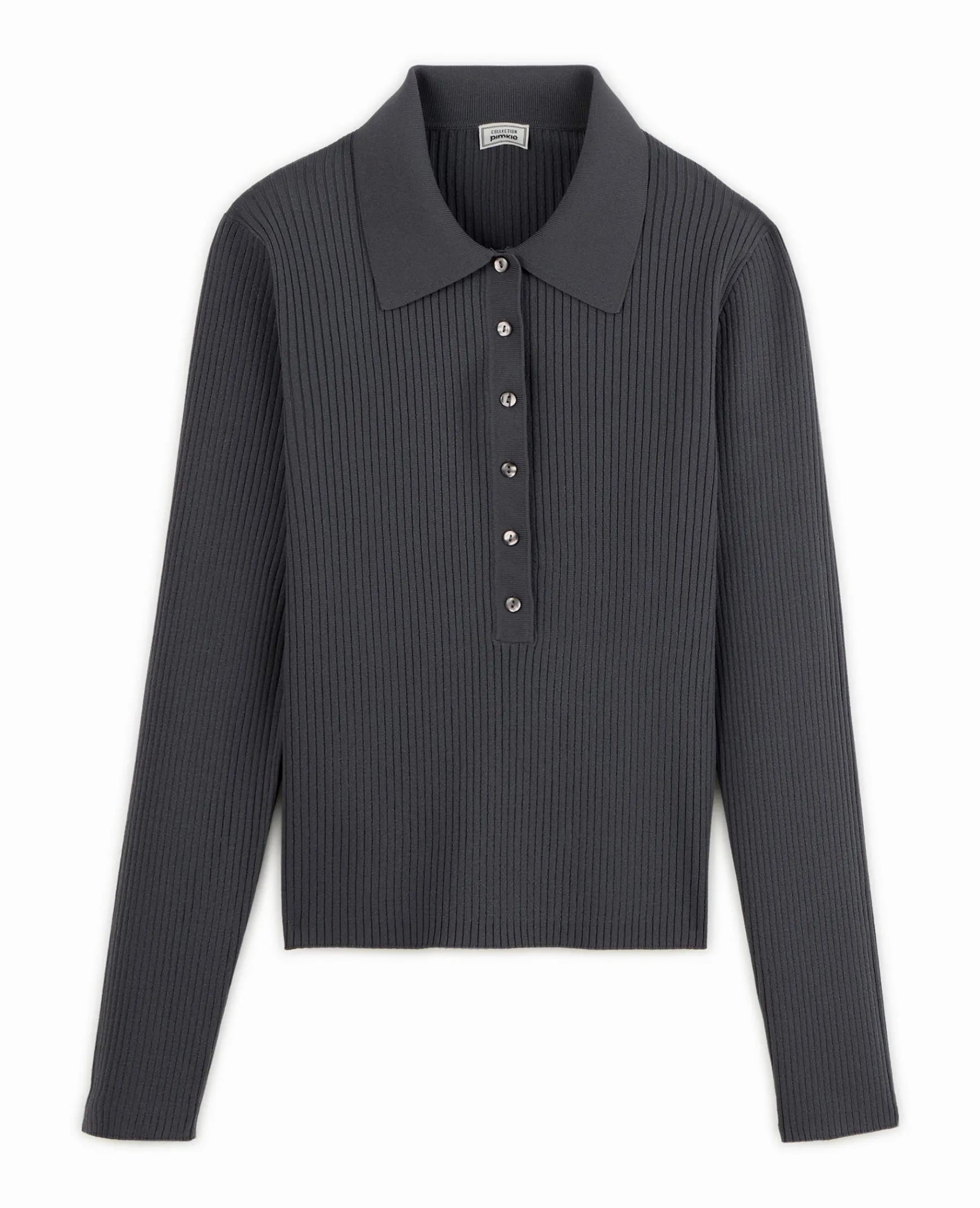 Pimkie Pull Et Gilet^Pull Col Polo En Maille Côtelée -
