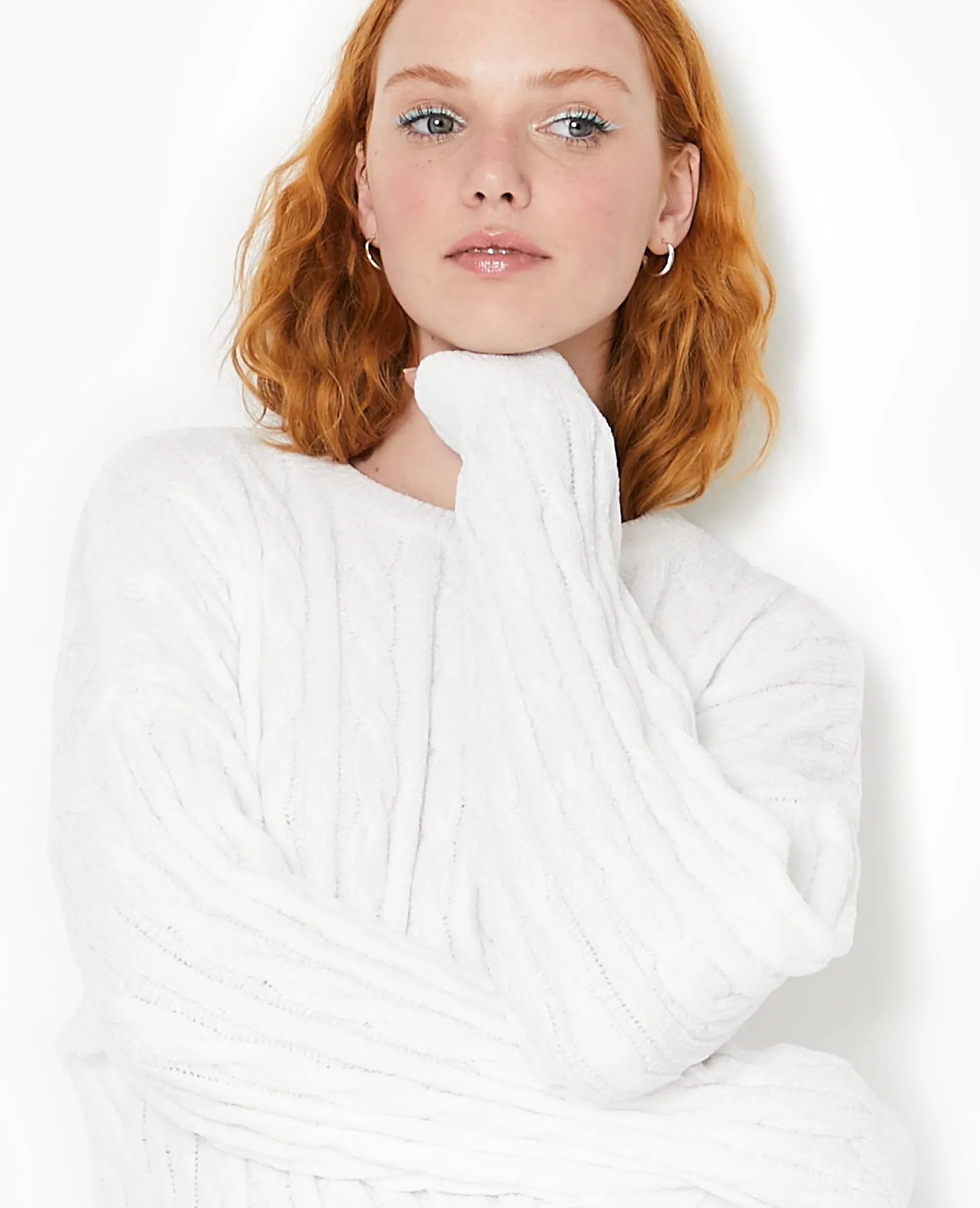 Pimkie Pull Et Gilet^Pull Col Rond En Maille Chenille Torsadée -