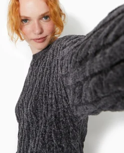 Pimkie Pull Et Gilet^Pull Col Rond En Maille Chenille Torsadée -