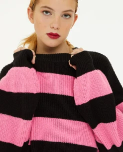 Pimkie Pull Et Gilet^Pull Col Rond En Maille Rayée -