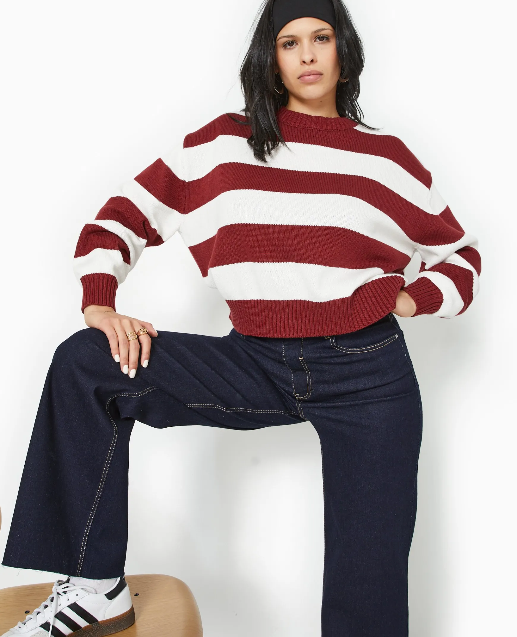 Pimkie Toute La Collection|Pull Et Gilet^Pull Col Rond En Maille Rayée -