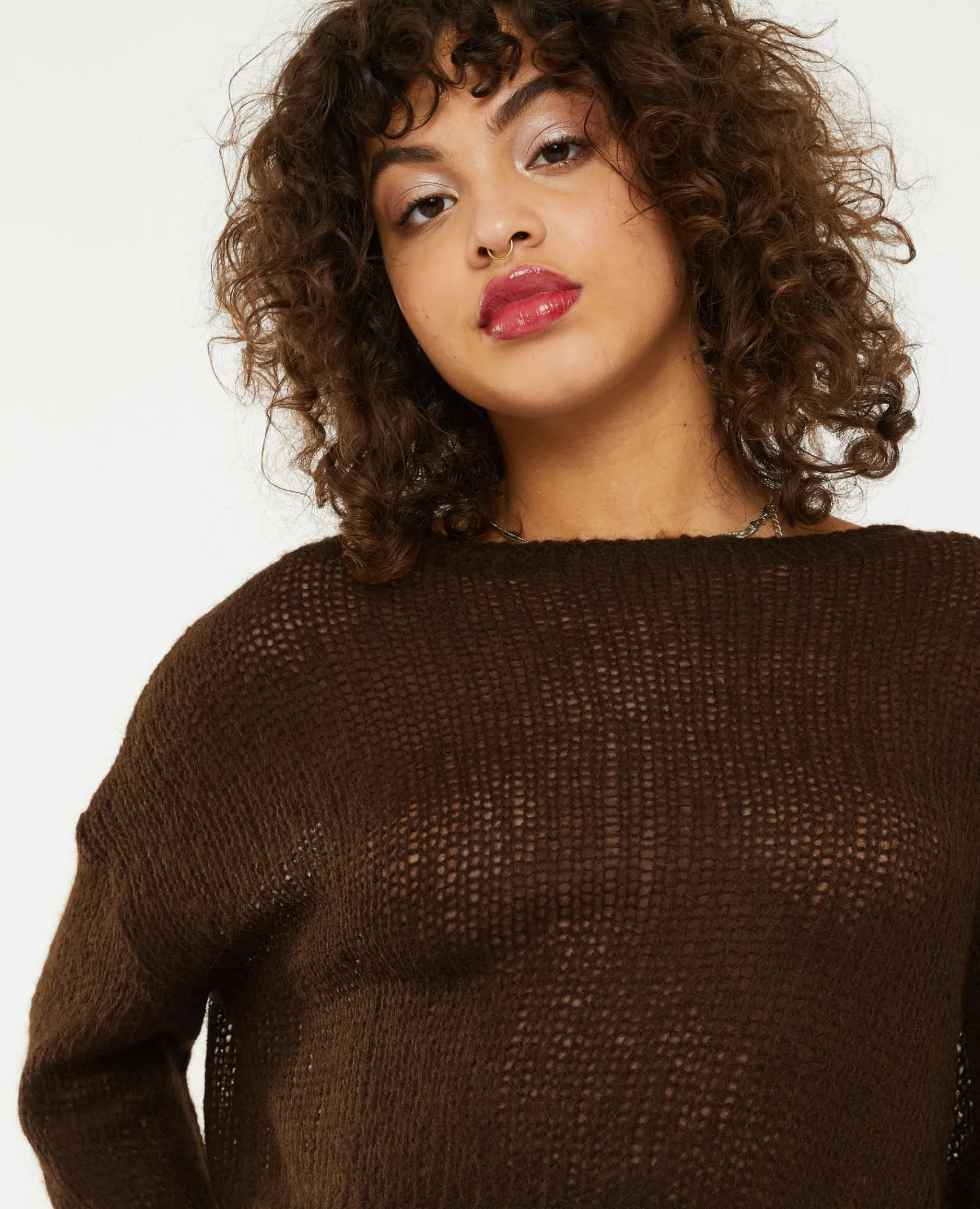 Pimkie Pull Et Gilet^Pull Cropped En Maille Transparente -