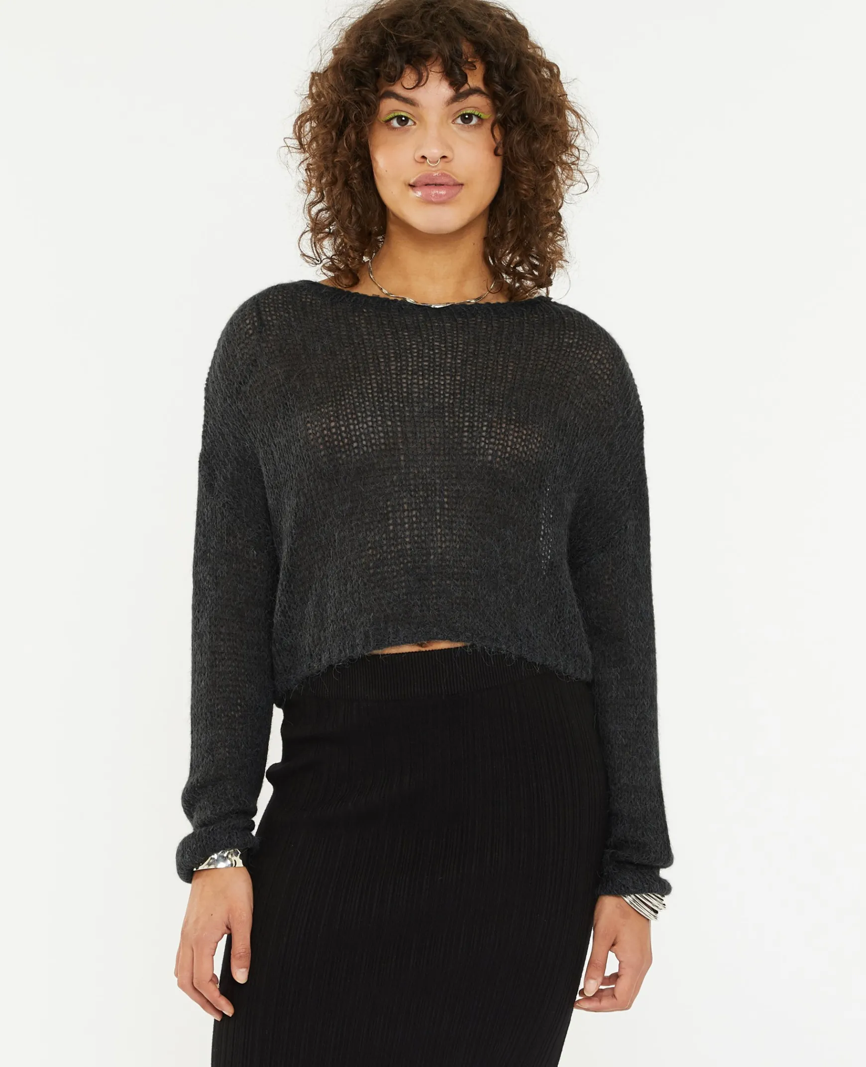 Pimkie Pull Et Gilet^Pull Cropped En Maille Transparente -