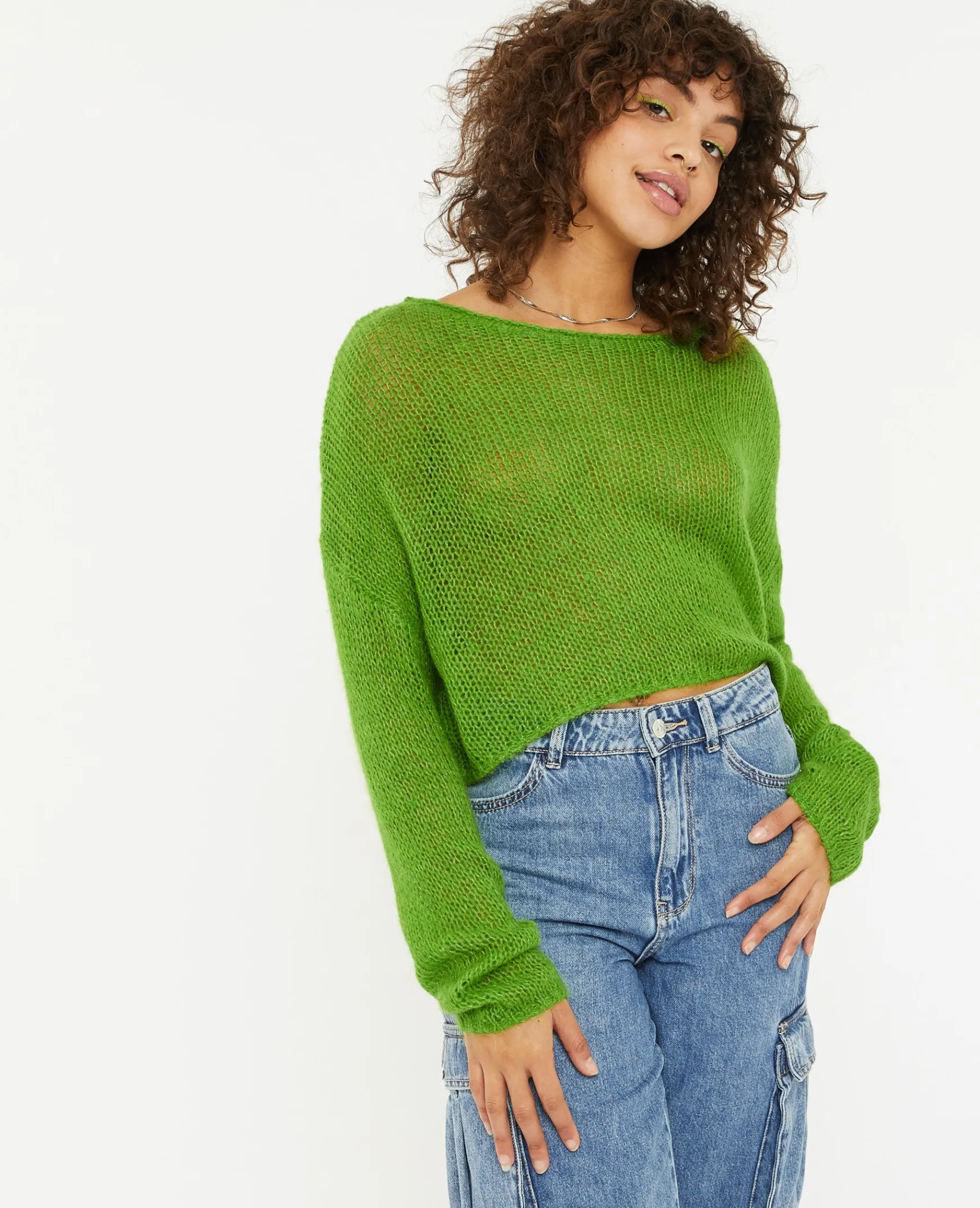 Pimkie Pull Et Gilet^Pull Cropped En Maille Transparente -