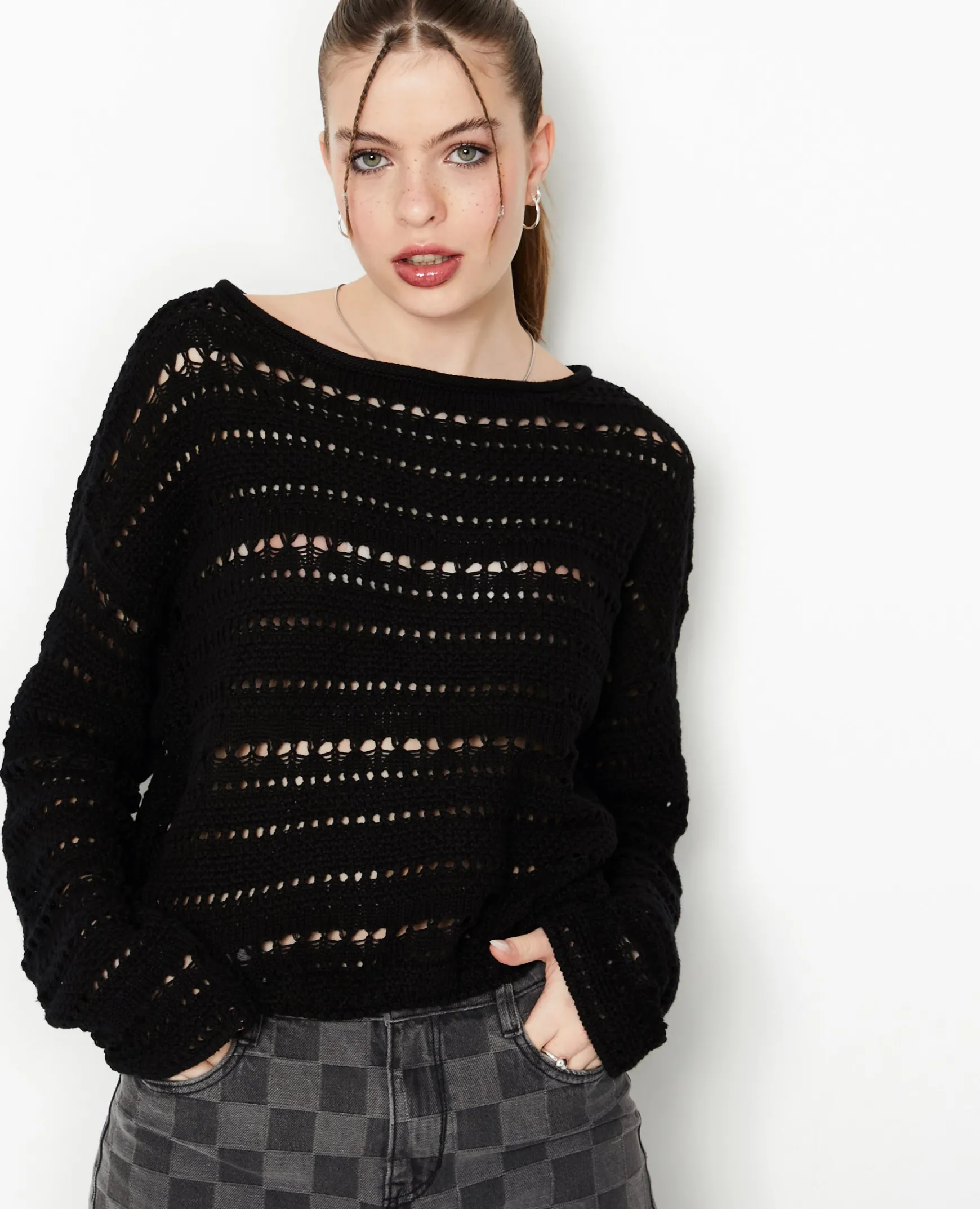 Pimkie Pull Et Gilet^Pull En Maille Ajourée Façon Crochet -