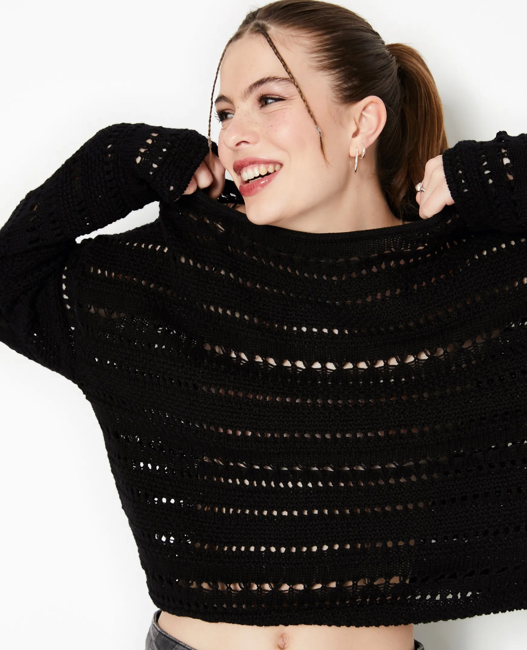 Pimkie Pull Et Gilet^Pull En Maille Ajourée Façon Crochet -