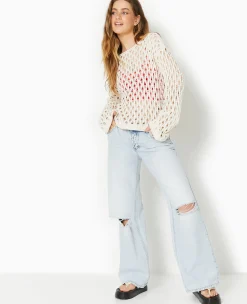 Pimkie Pimkie Positive|Pull Et Gilet^Pull En Maille Ajourée Manches Flare -