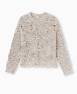 Pimkie Pimkie Positive|Pull Et Gilet^Pull En Maille Moulinée Effet Destroy -