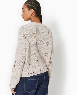 Pimkie Pimkie Positive|Pull Et Gilet^Pull En Maille Moulinée Effet Destroy -
