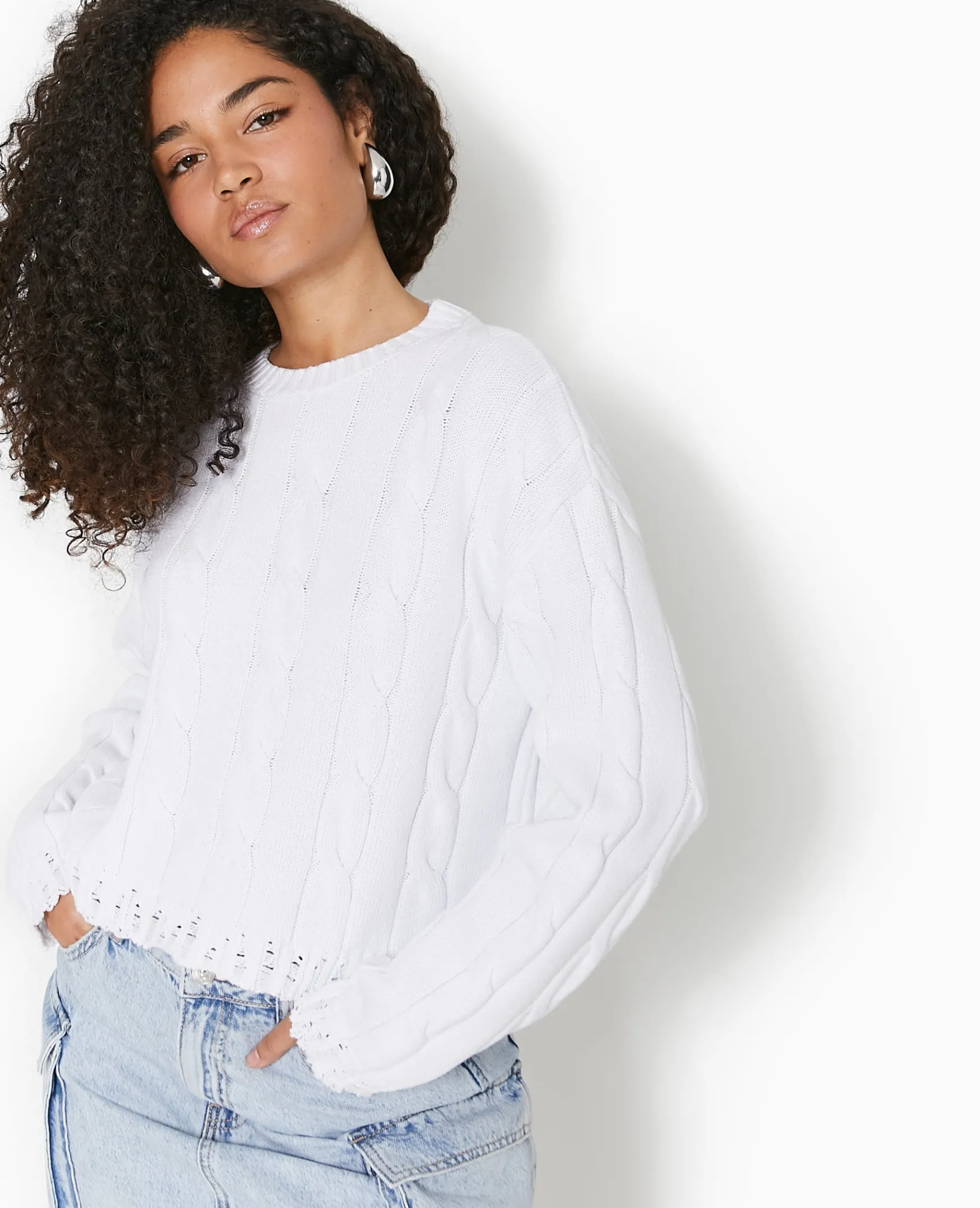 Pimkie Pimkie Positive|Pull Et Gilet^Pull En Maille Torsadée Et Déjaugée -