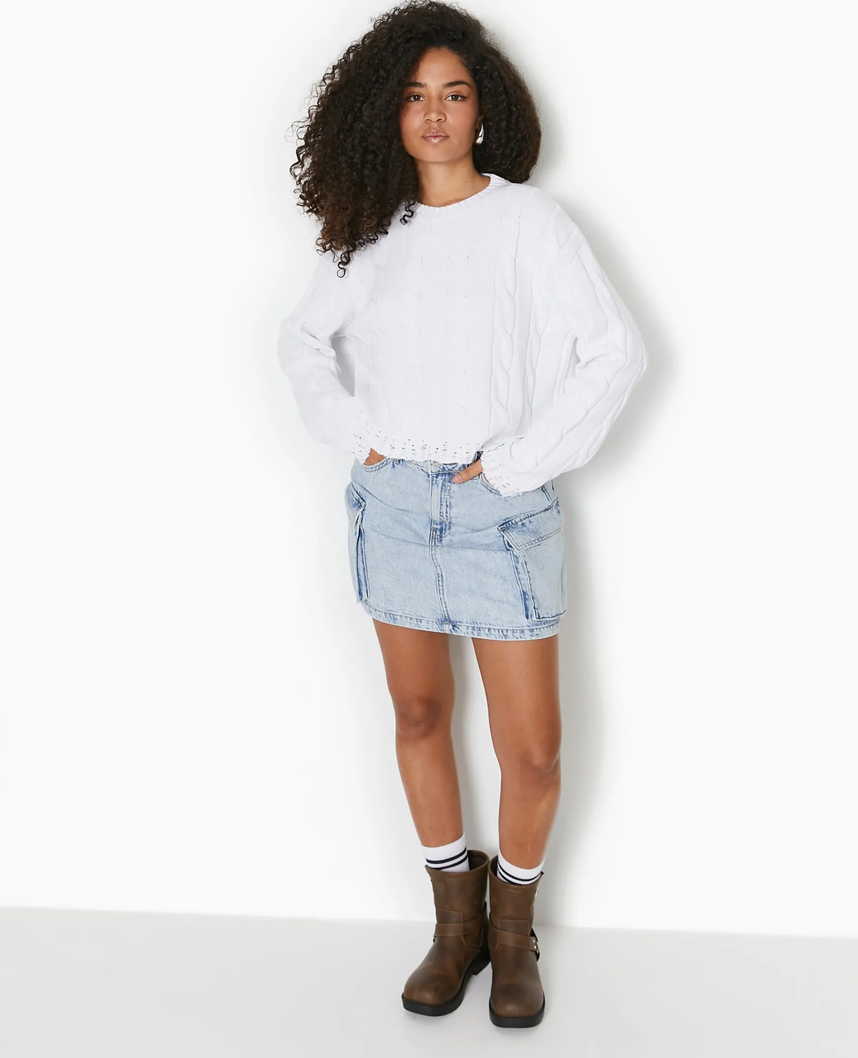 Pimkie Pimkie Positive|Pull Et Gilet^Pull En Maille Torsadée Et Déjaugée -