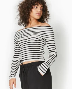 Pimkie Pimkie Positive|Pull Et Gilet^Pull Maille Fine Encolure Bardot -