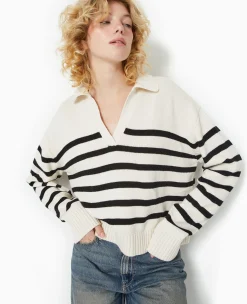 Pimkie Toute La Collection|Pull Et Gilet^Pull Rayé Col Polo -
