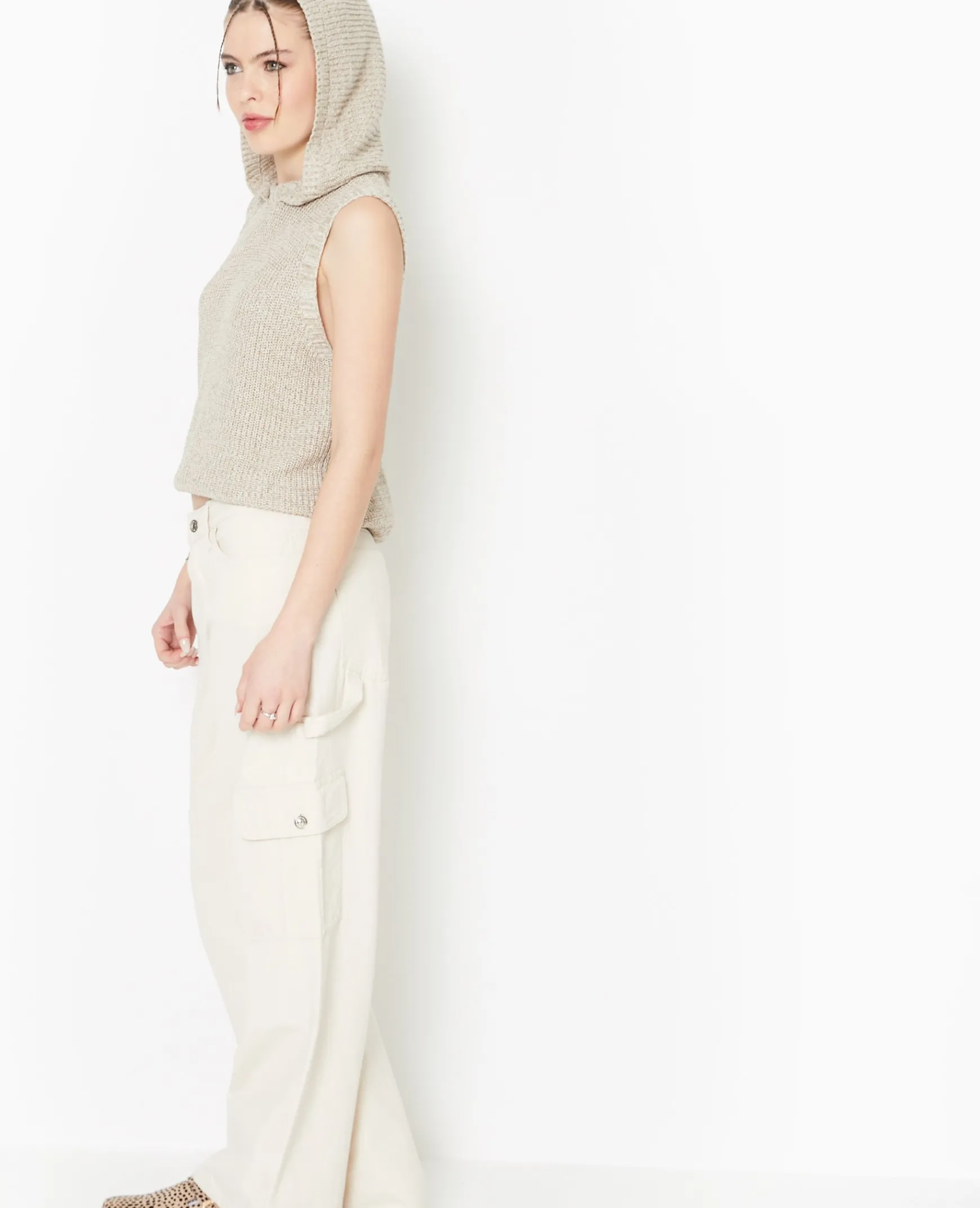 Pimkie Pull Et Gilet^Pull Sans Manches Avec Capuche -