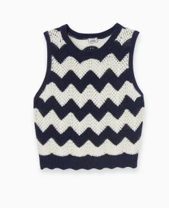 Pimkie Ensembles|Pull Et Gilet^Pull Sans Manches En Maille Ajourée -