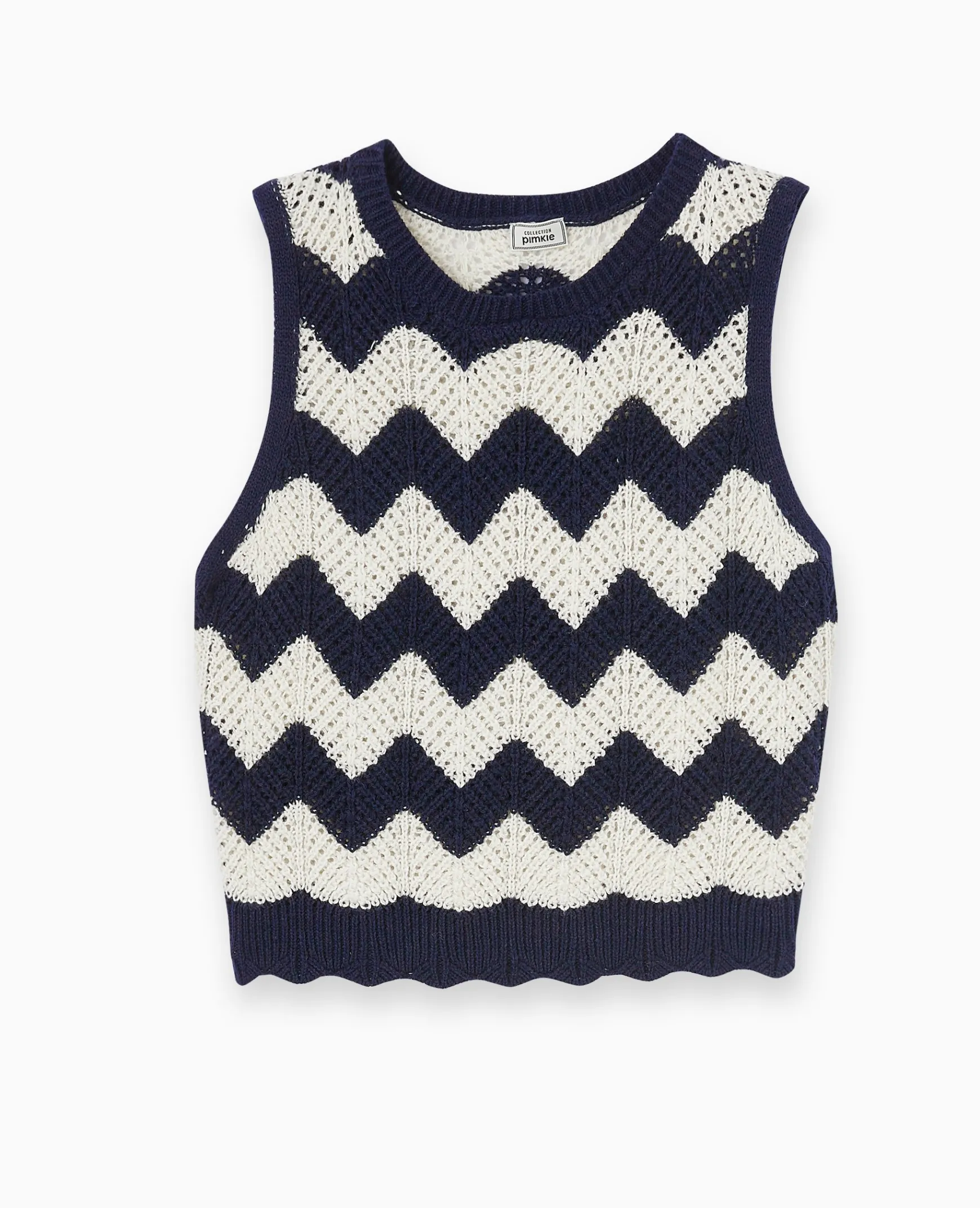 Pimkie Ensembles|Pull Et Gilet^Pull Sans Manches En Maille Ajourée -