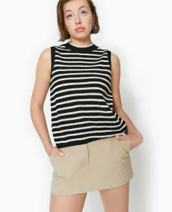 Pimkie Pimkie Positive|Pull Et Gilet^Pull Sans Manches Rayé -