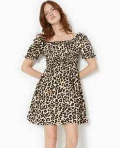 Pimkie Toute La Collection|Robe^Robe Babydoll Encolure Bardot Motif Léopard -