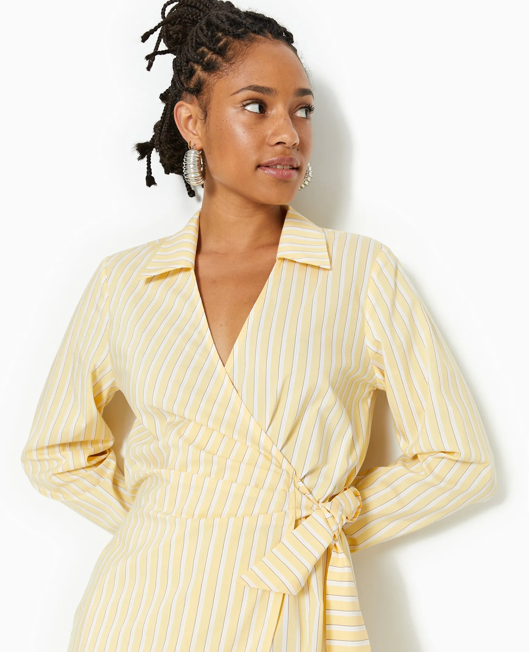 Pimkie Robe^Robe Cache-cœur Courte Rayée -