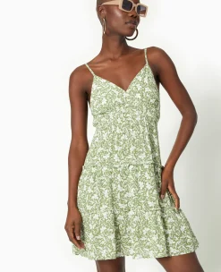 Pimkie Toute La Collection|Robe^Robe Courte à Bretelles Avec Petits Volants -