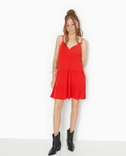 Pimkie Toute La Collection|Robe^Robe Courte à Volants Encolure Croisée -