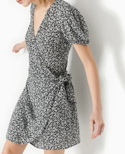Pimkie Robe^Robe Courte Encolure Cache-cœur Motif Fleurs -