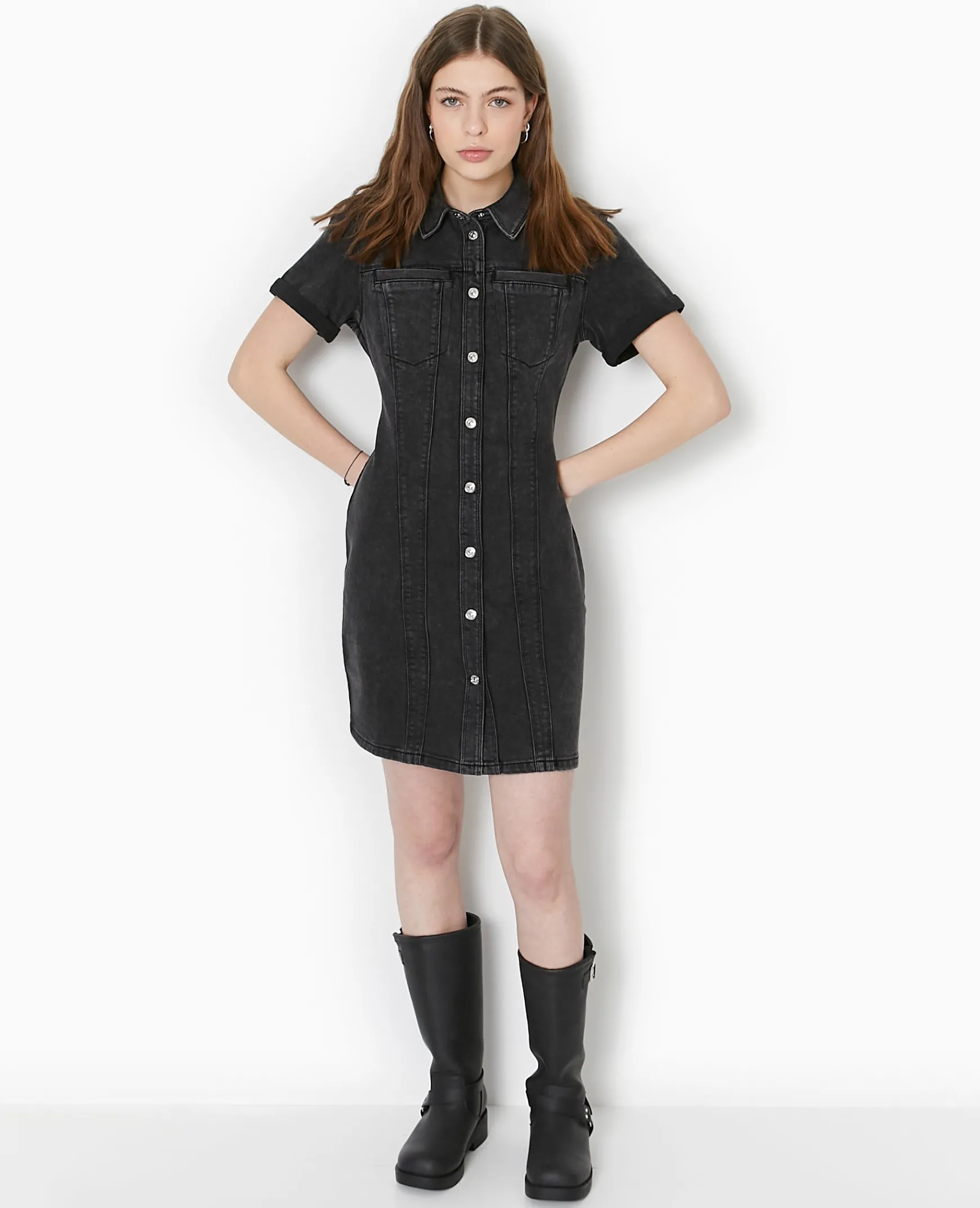 Pimkie Pimkie Positive|Robe^Robe Courte Et Moulante En Jean -