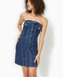 Pimkie Pimkie Positive|Robe^Robe Courte Forme Bustier En Jean -