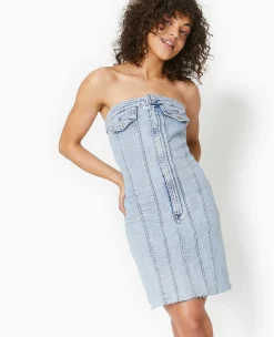 Pimkie Pimkie Positive|Robe^Robe Courte Forme Bustier En Jean -