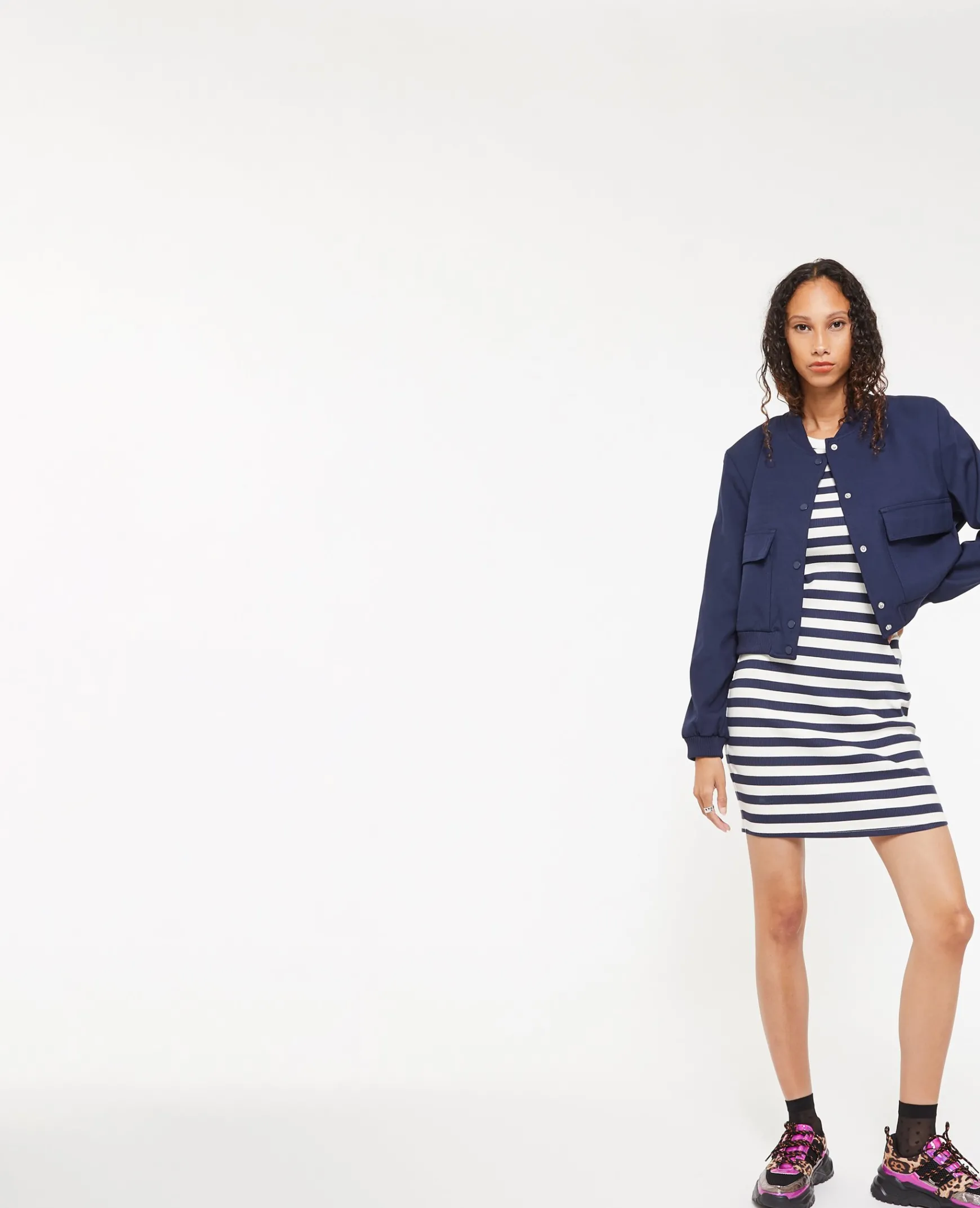 Pimkie Robe^Robe Débardeur Maille Côtelée Rayée -