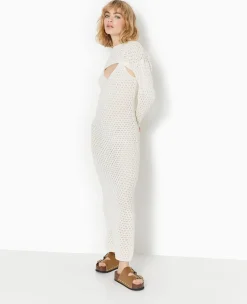Pimkie Robe^Robe Longue à Bretelles En Maille Ajourée -