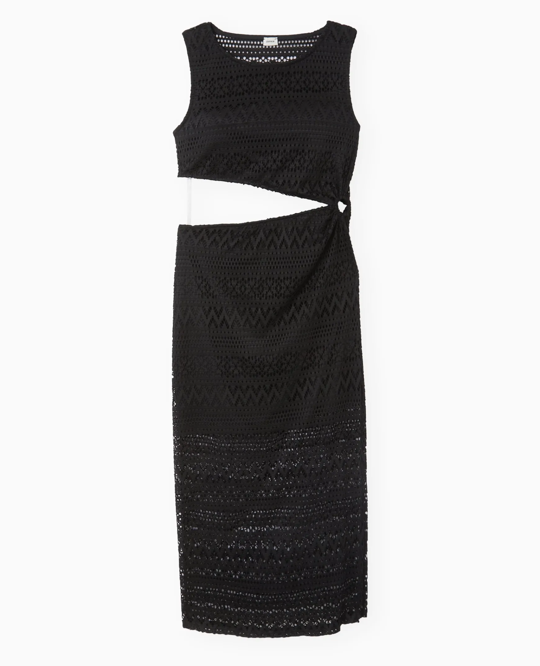 Pimkie Toute La Collection|Robe^Robe Longue Asymétrique En Maille Façon Dentelle -