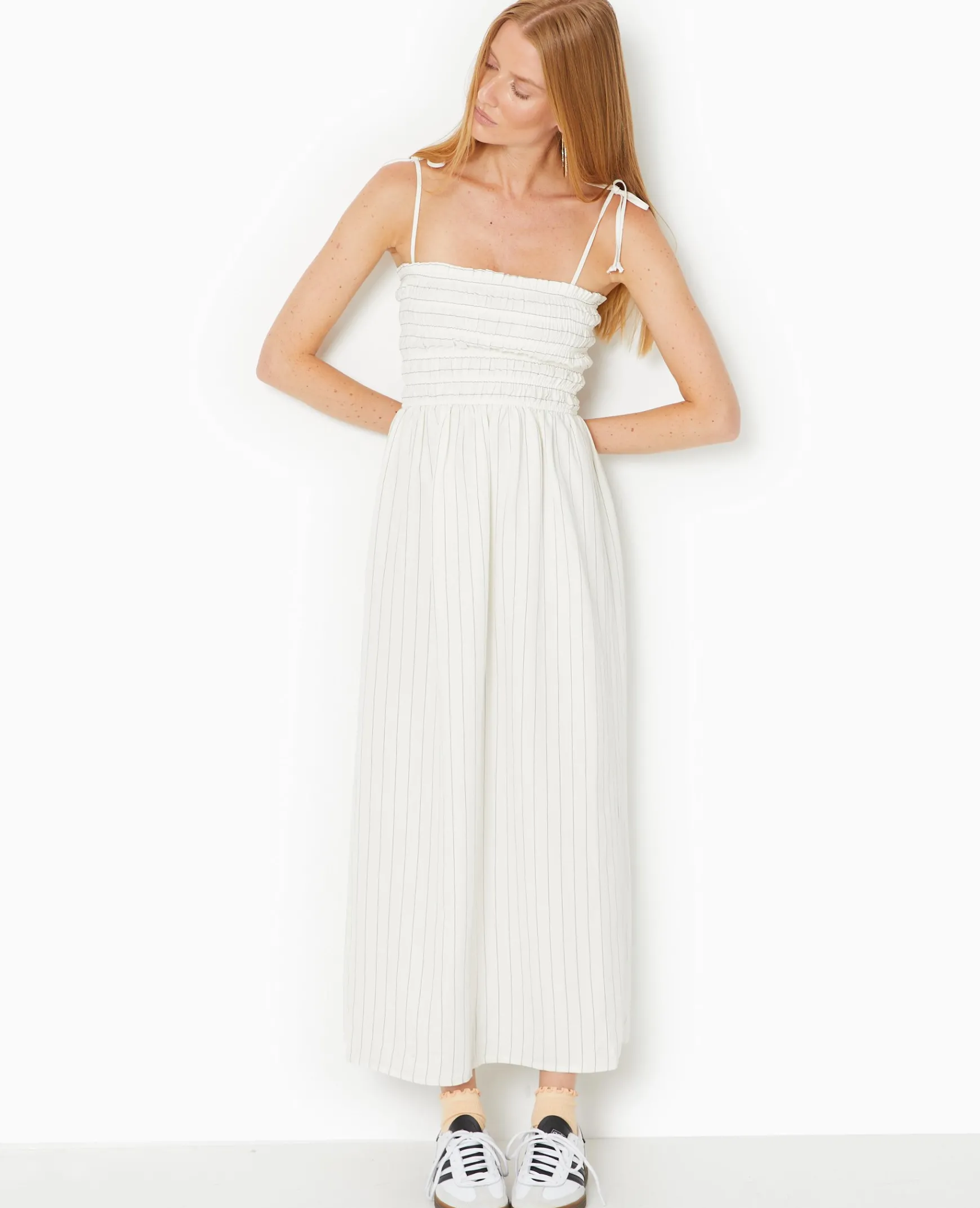 Pimkie Toute La Collection|Robe^Robe Longue Avec Smocks Motif Rayures -
