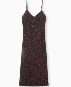Pimkie Toute La Collection|Robe^Robe Longue Bretelles Fines Motif Cerises -