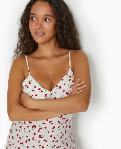Pimkie Toute La Collection|Robe^Robe Longue Bretelles Fines Motif Cerises -