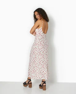 Pimkie Toute La Collection|Robe^Robe Longue Bretelles Fines Motif Cerises -