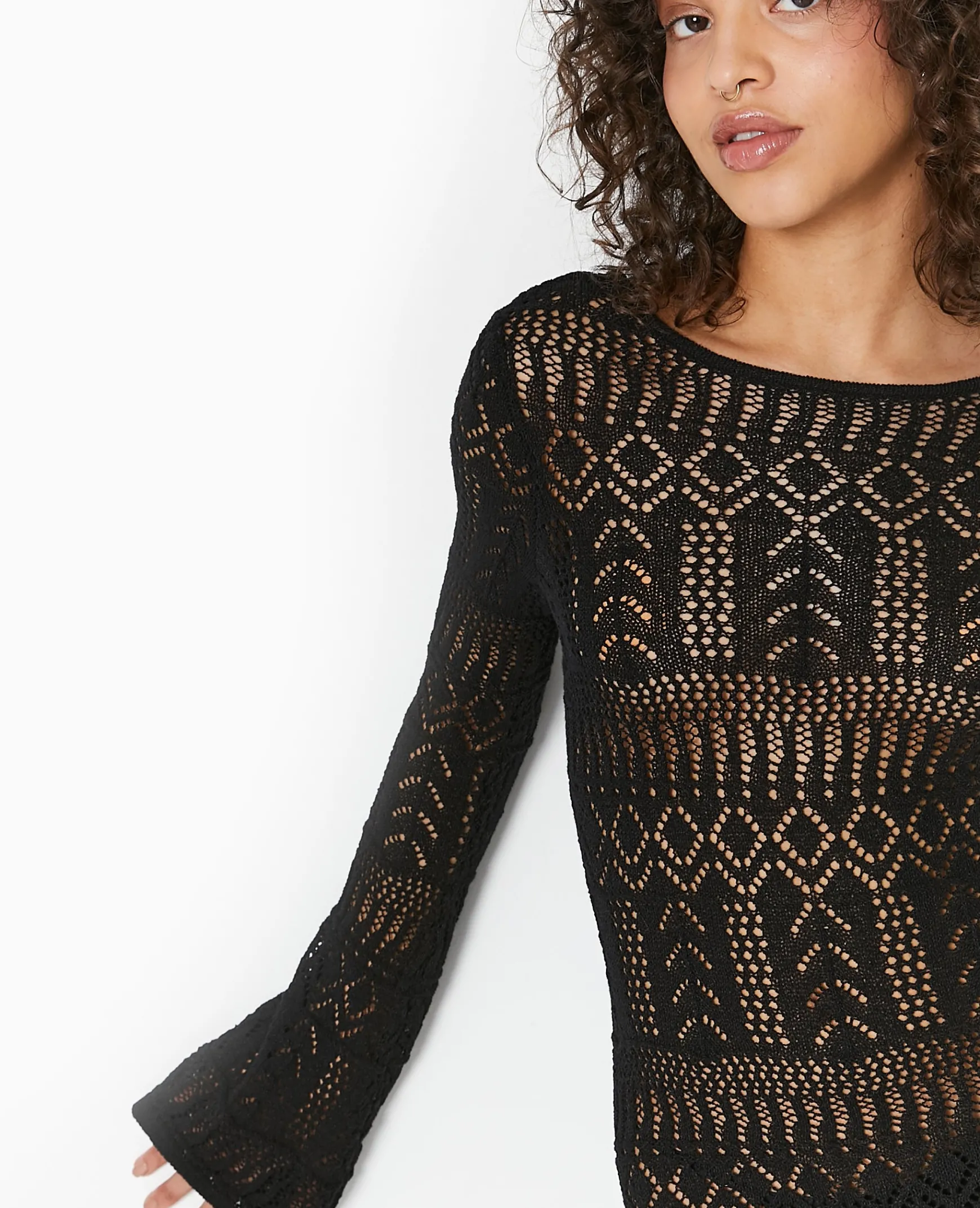 Pimkie Robe^Robe Longue En Crochet Avec Dos-nu -